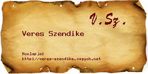 Veres Szendike névjegykártya